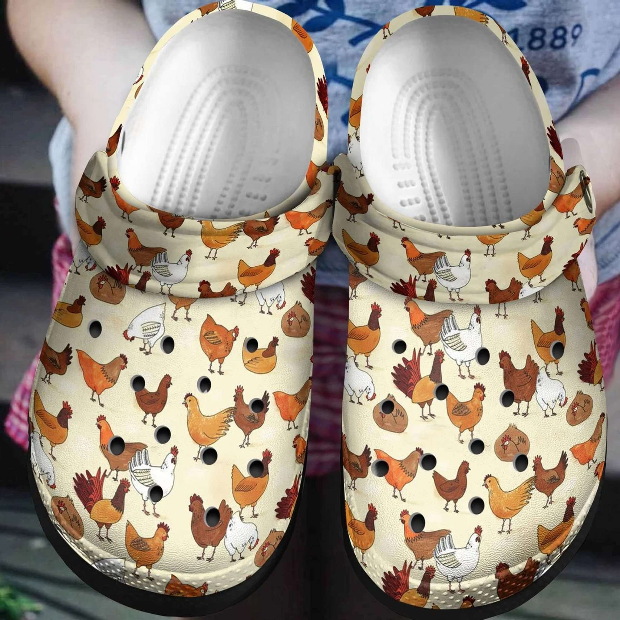 Footwearmerch Farmer Chickens Lovers Crocband Clog Shoes