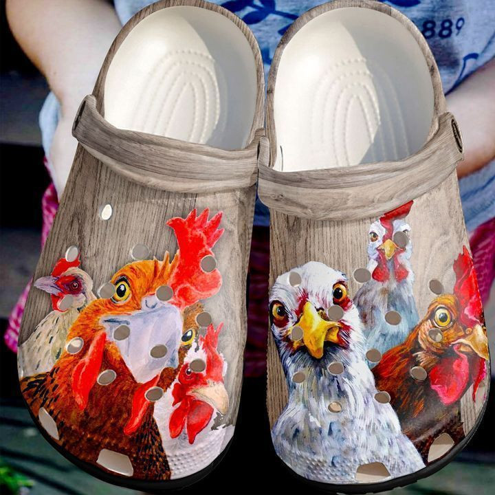 Footwearmerch Farmer Lovely Chickens Classic Clogs Shoes