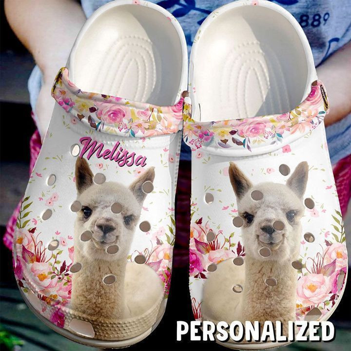 Footwearmerch Farmer Personalized Cute Alpaca Classic Clogs Shoes