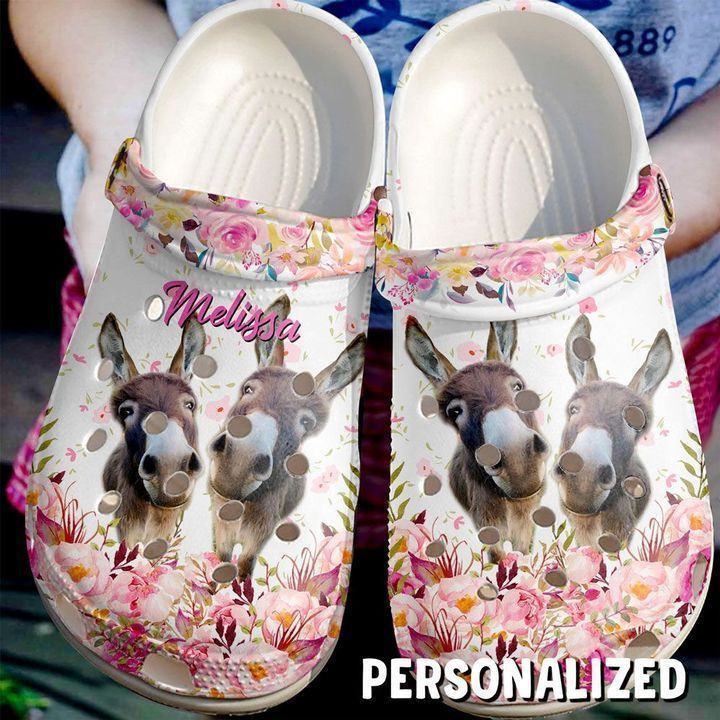 Footwearmerch Farmer Personalized Cute Donkeys Classic Clogs Shoes
