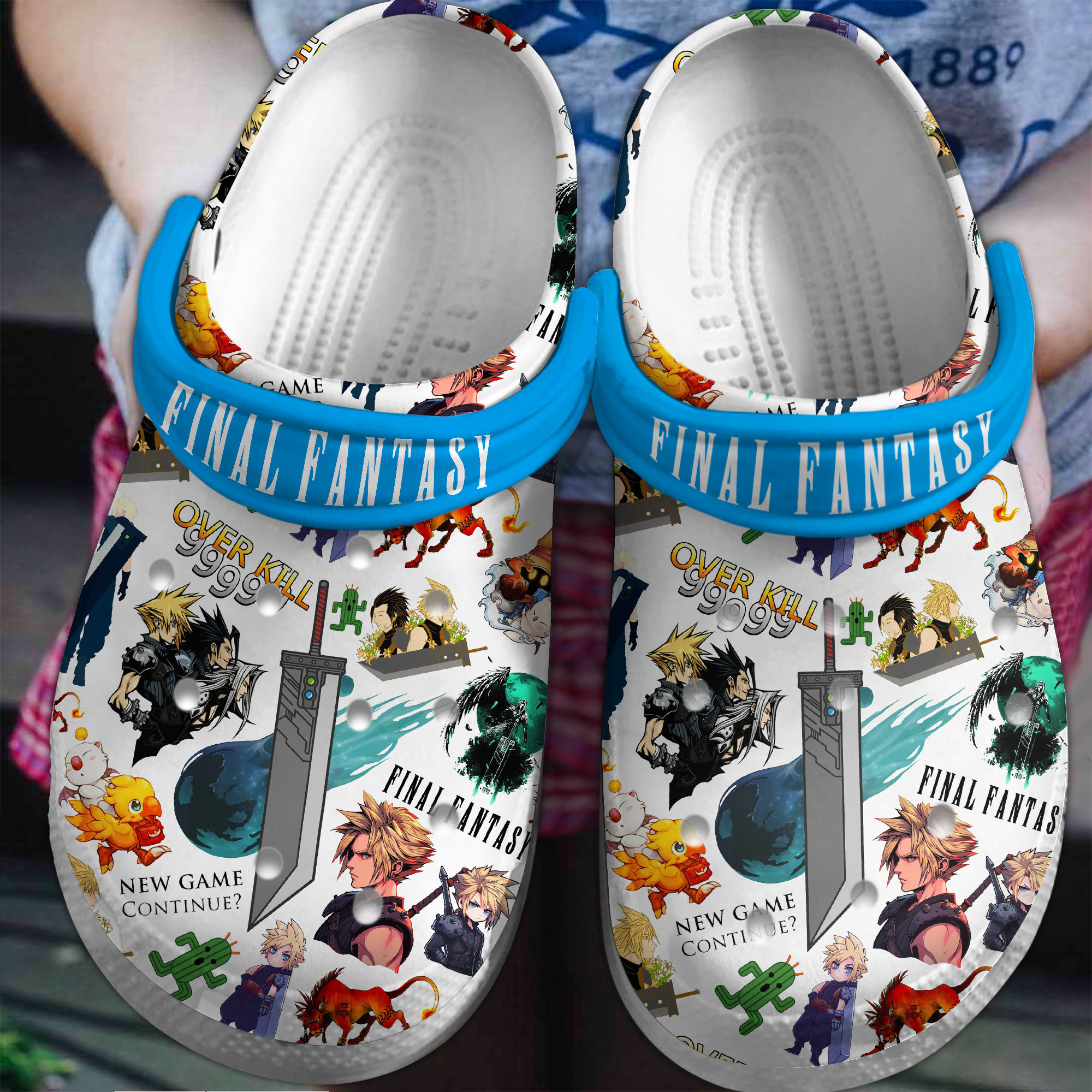 Footwearmerch Final Fantasy Games Crocs Crocband Clogs Shoes Comfortable For Men Women and Kids