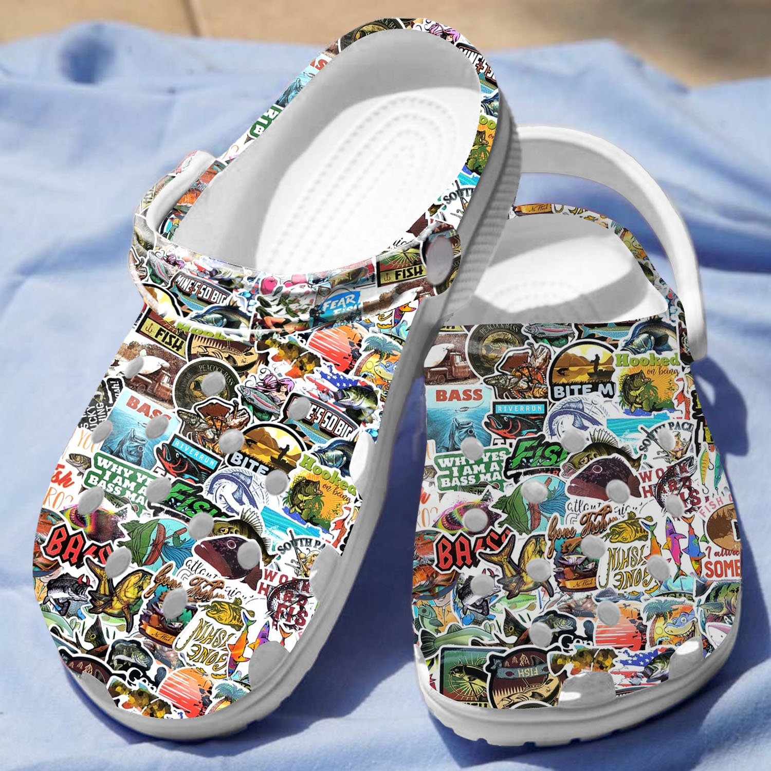 Footwearmerch Fishing Crocs Crocband Clogs Shoes Comfortable For Men Women and Kids