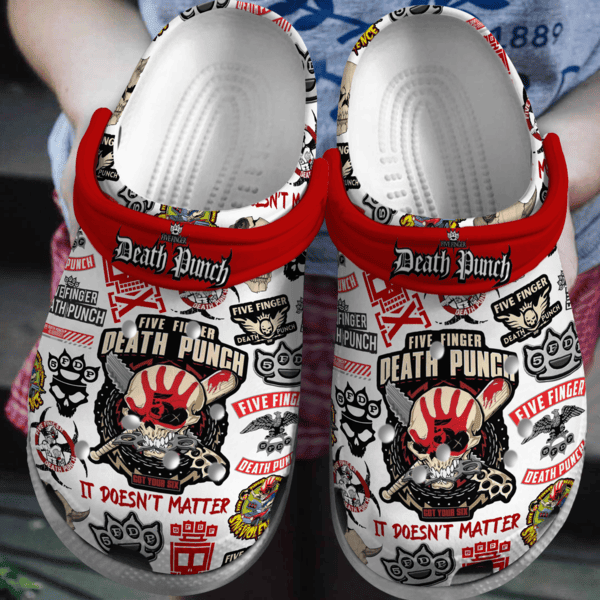 Footwearmerch Five Finger Death Punch Music Crocs Crocband Clogs Shoes Comfortable For Men Women and Kids