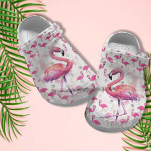 Footwearmerch Flamingo Ballets Croc Shoes Gift Daughter- Flamingo Queen Art Shoes Croc Clogs Customize Gift Besties