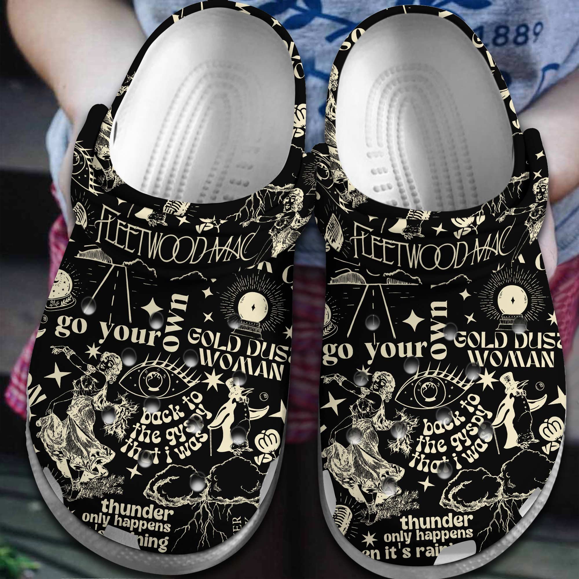 Footwearmerch Fleetwood Mac Band Music Crocs Crocband Clogs Shoes Comfortable For Men Women and Kids