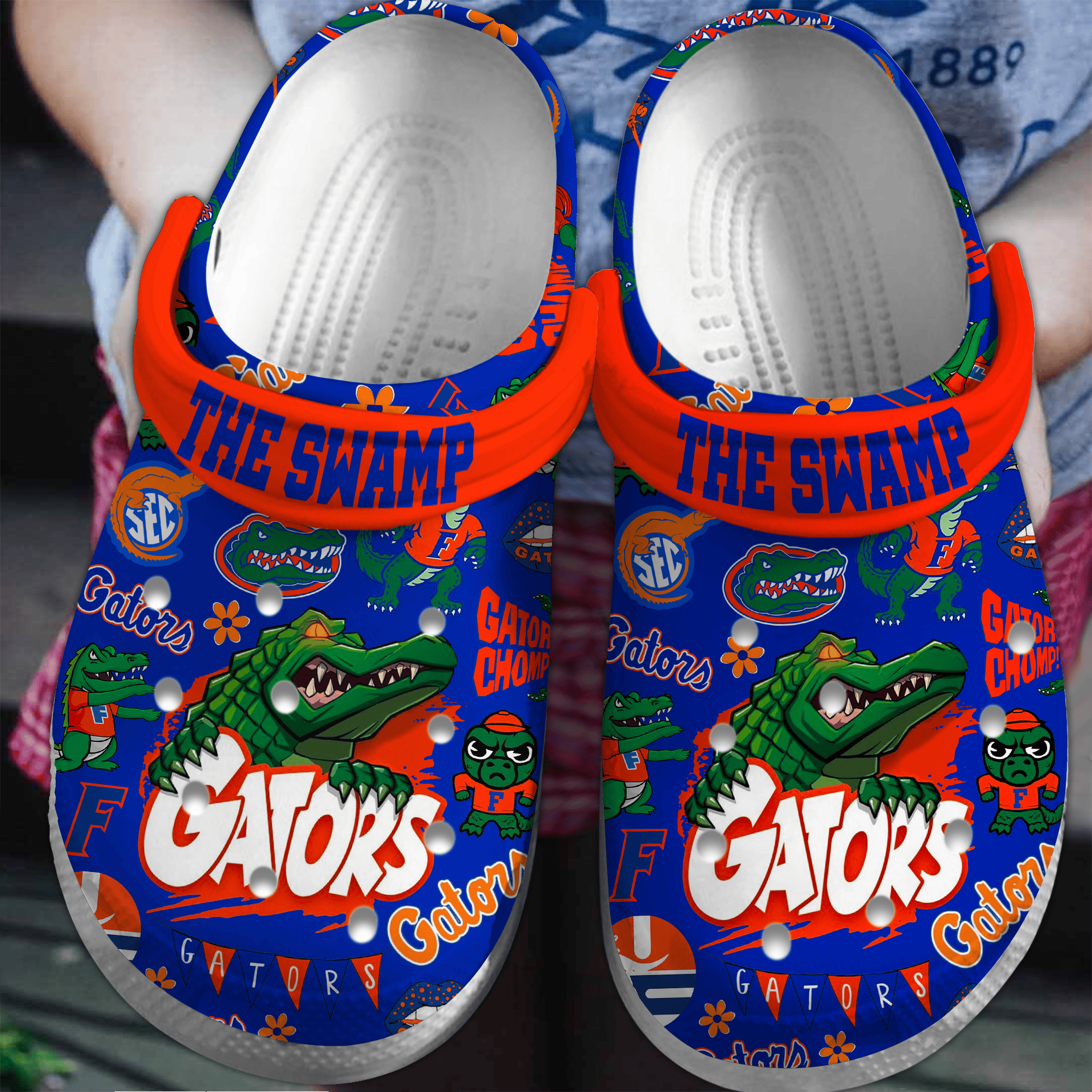 Footwearmerch Florida Gators Football NCAA Sport Crocs Crocband Clogs Shoes Comfortable For Men Women and Kids