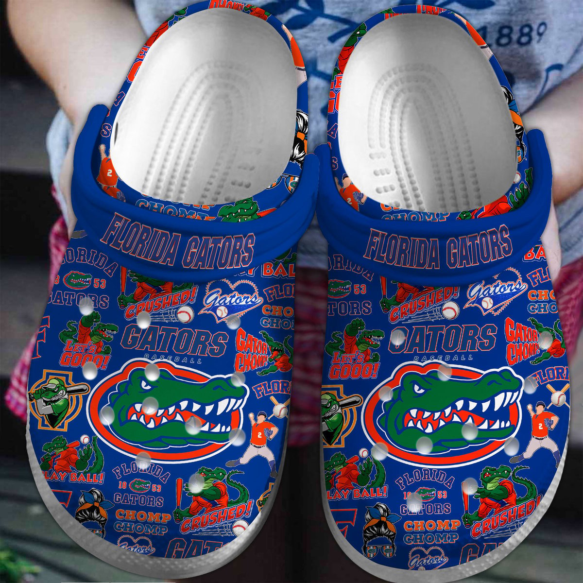 Footwearmerch Florida Gators NCAA Sport Premium Crocs Crocband Clogs Shoes Comfortable For Men Women and Kids