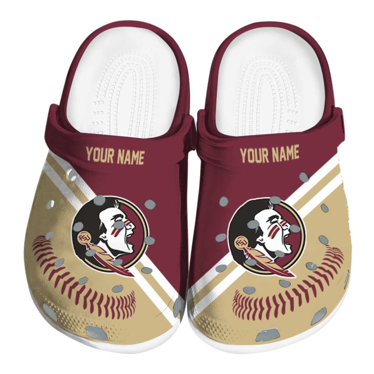 Footwearmerch Florida State Seminoles NCAA Sport Crocs Crocband Clogs Shoes Comfortable For Men Women and Kids