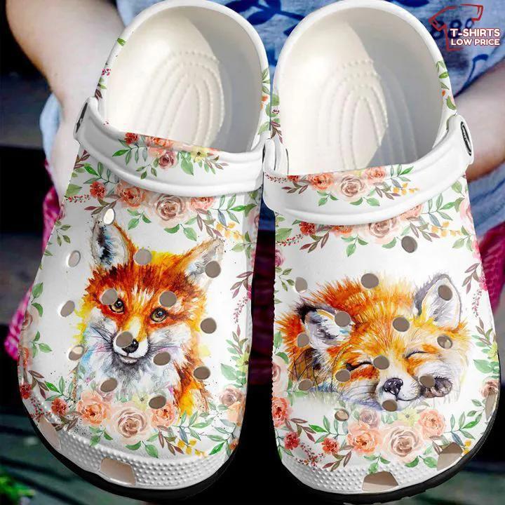 Footwearmerch Fox Animal Crocs Crocband Clogs Shoes Comfortable For Men Women and Kids
