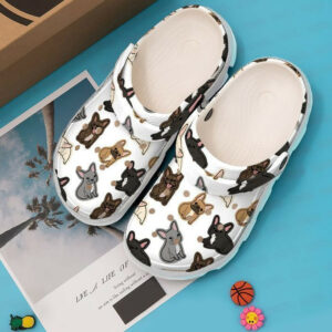 Footwearmerch French Bulldog Crocband Pattern clog Shoes