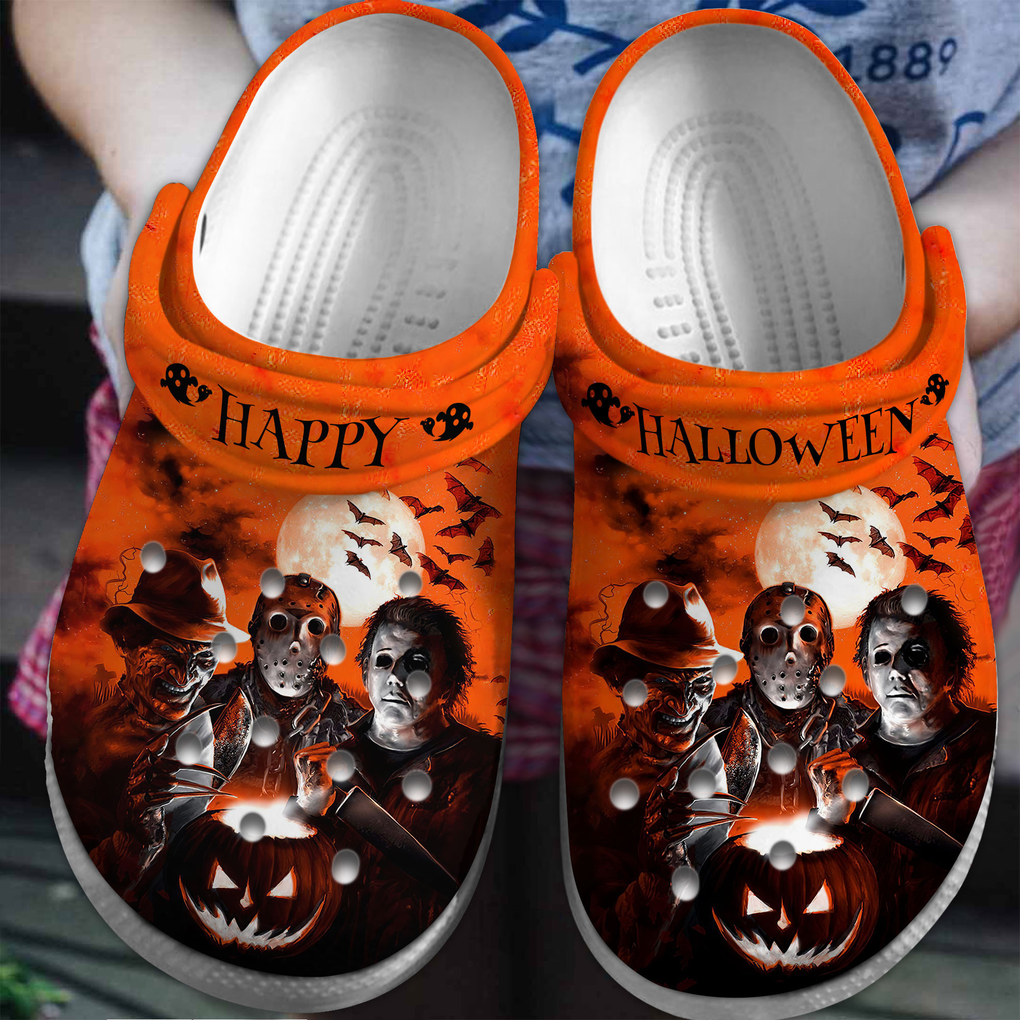 Footwearmerch Friday the 13th Movie Crocs Crocband Clogs Shoes Comfortable For Men Women and Kids
