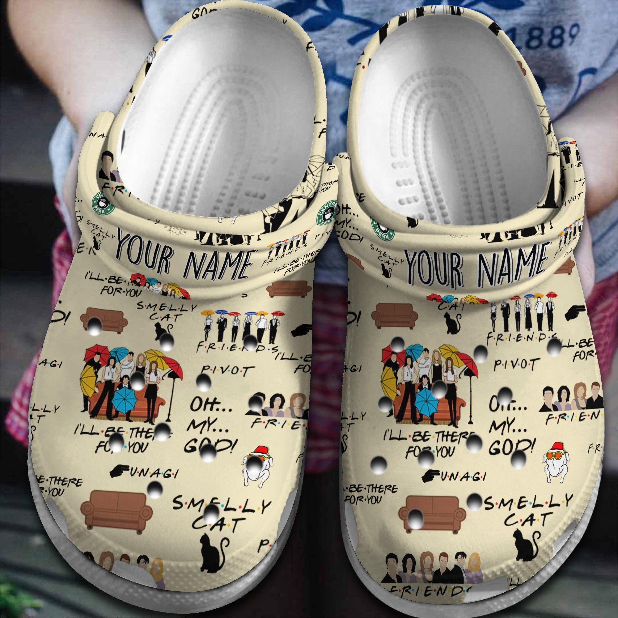 Footwearmerch Friends TV Series Crocs Crocband Clogs Shoes Comfortable For Men Women and Kids