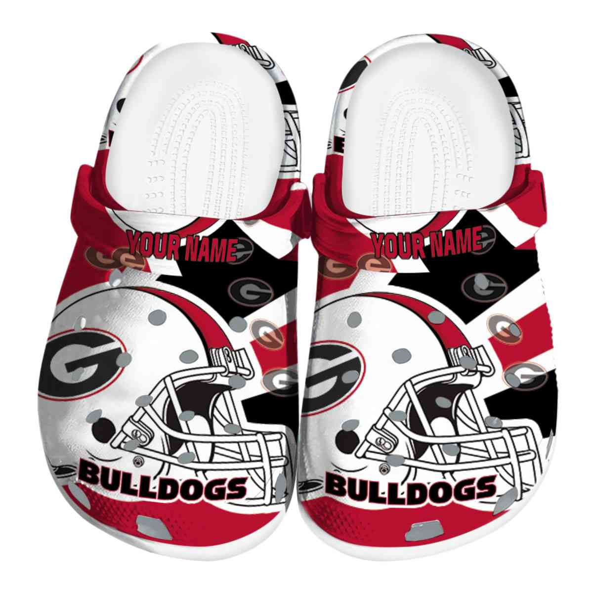 Footwearmerch Georgia Bulldogs NCAA Sport Crocs Crocband Clogs Shoes Comfortable For Men Women and Kids