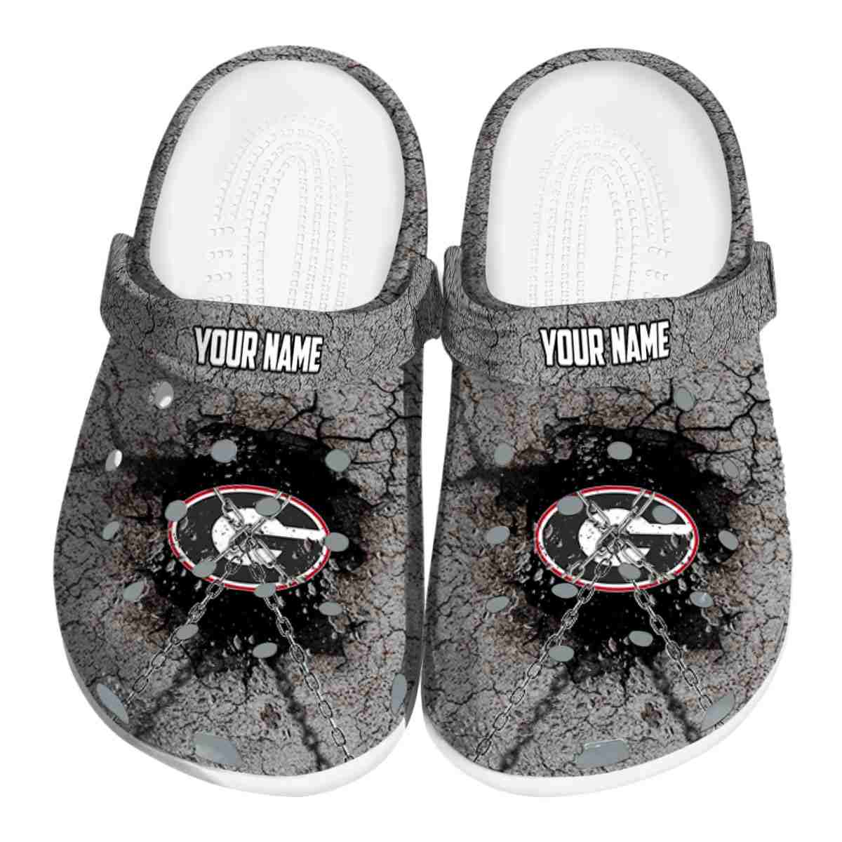 Footwearmerch Georgia Bulldogs NCAA Sport Crocs Crocband Clogs Shoes Comfortable For Men Women and Kids