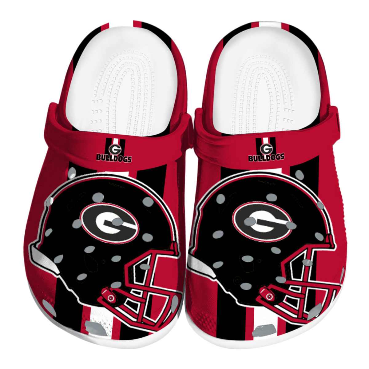 Footwearmerch Georgia Bulldogs NCAA Sport Crocs Crocband Clogs Shoes Comfortable For Men Women and Kids