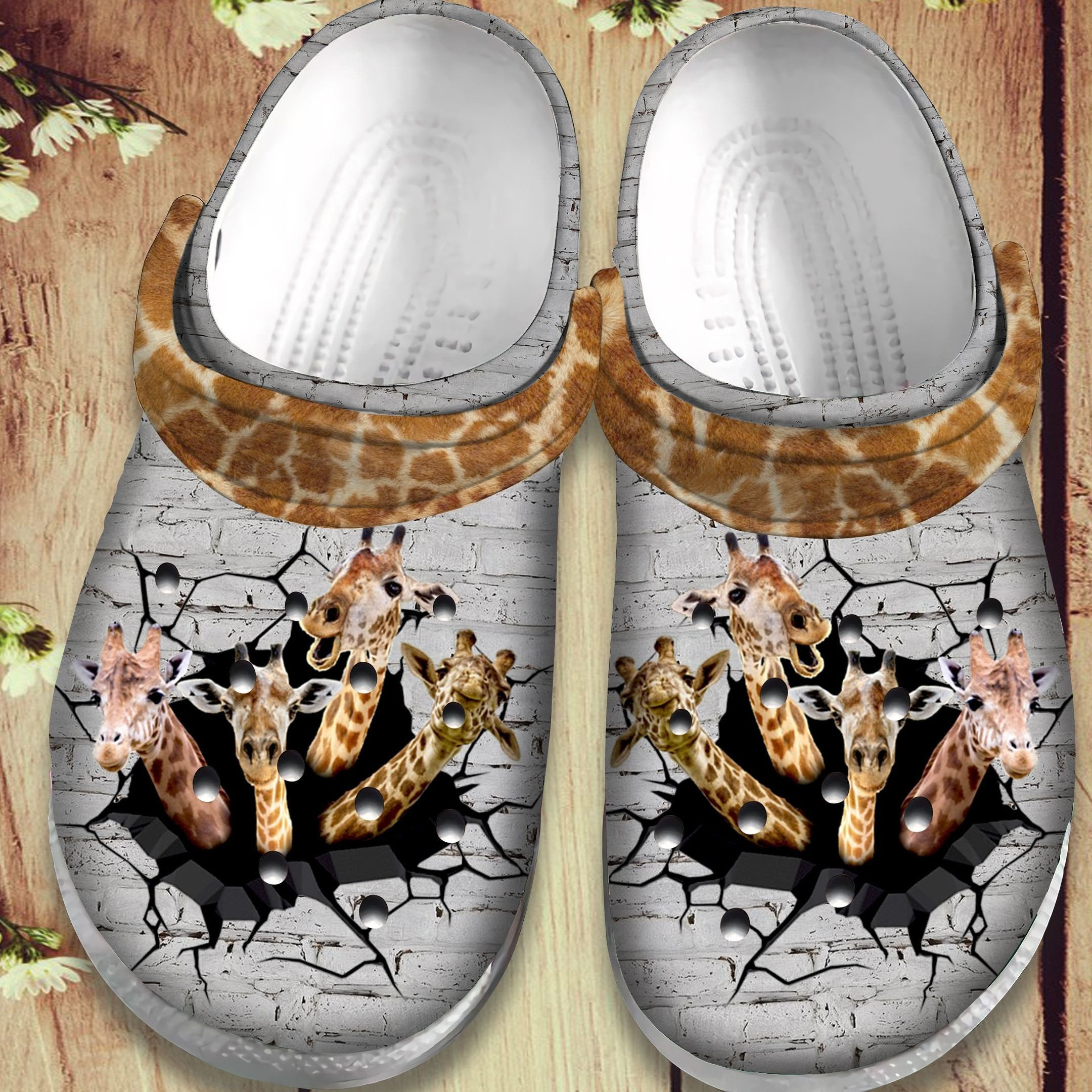 Footwearmerch Giraffe Family Shoes Clogs Birthday Gift For Family Members