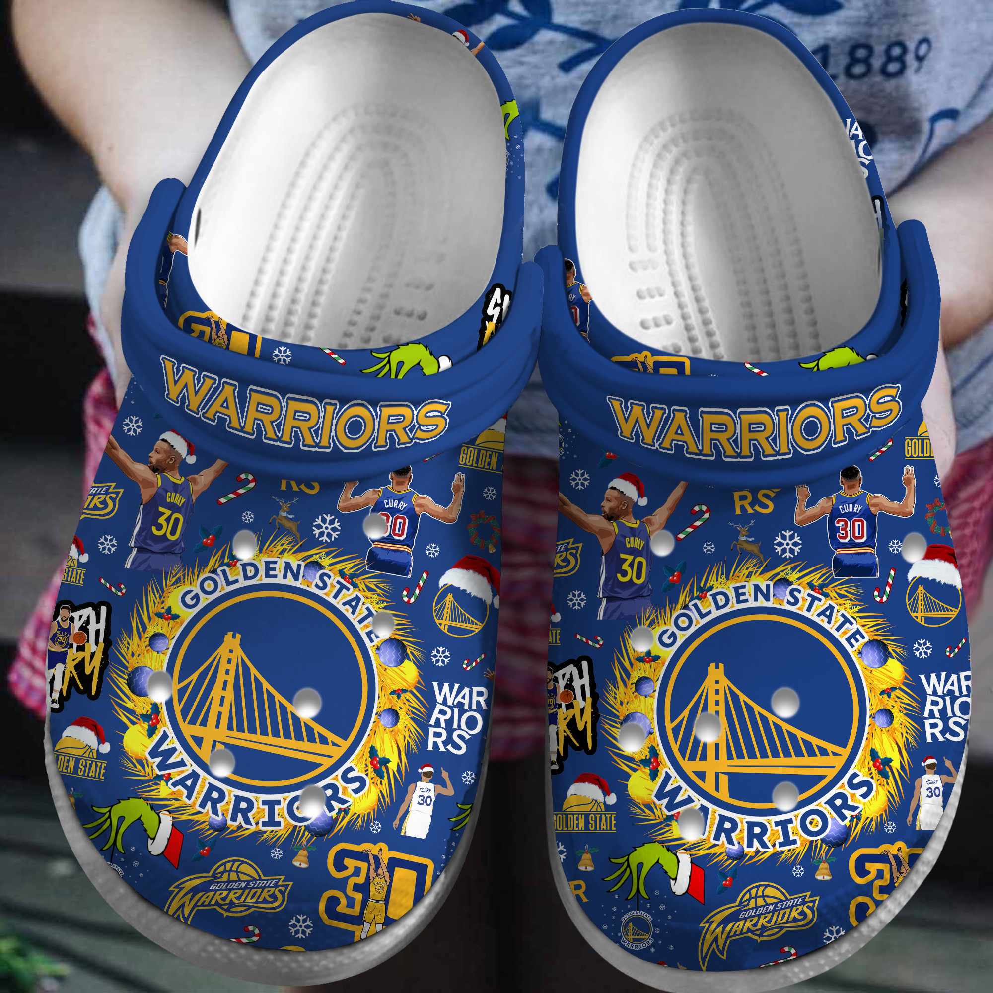 Footwearmerch Golden State Warriors NBA Sport Crocs Crocband Clogs Shoes Comfortable For Men Women and Kids