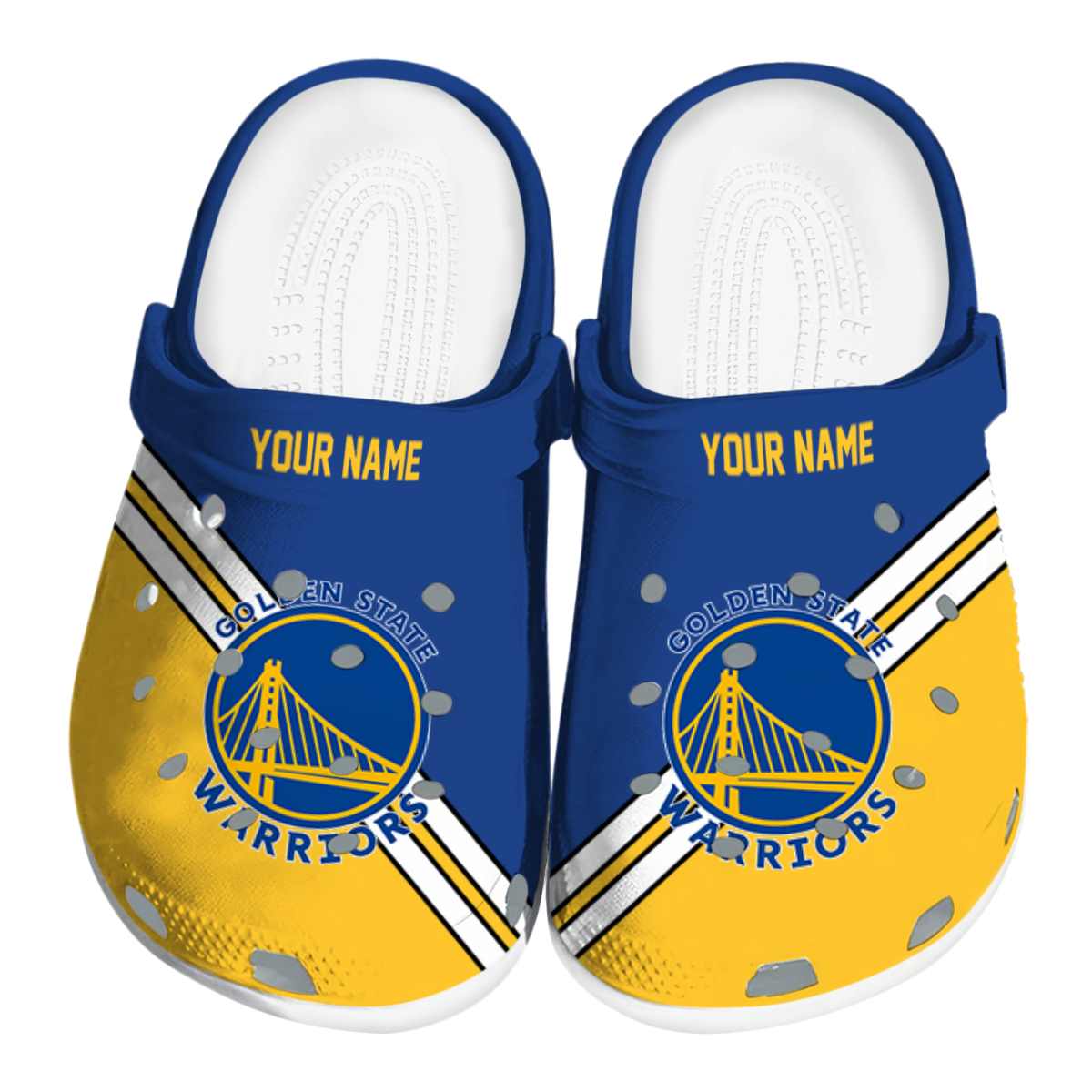 Footwearmerch Golden State Warriors NBA Sport Crocs Crocband Clogs Shoes Comfortable For Men Women and Kids