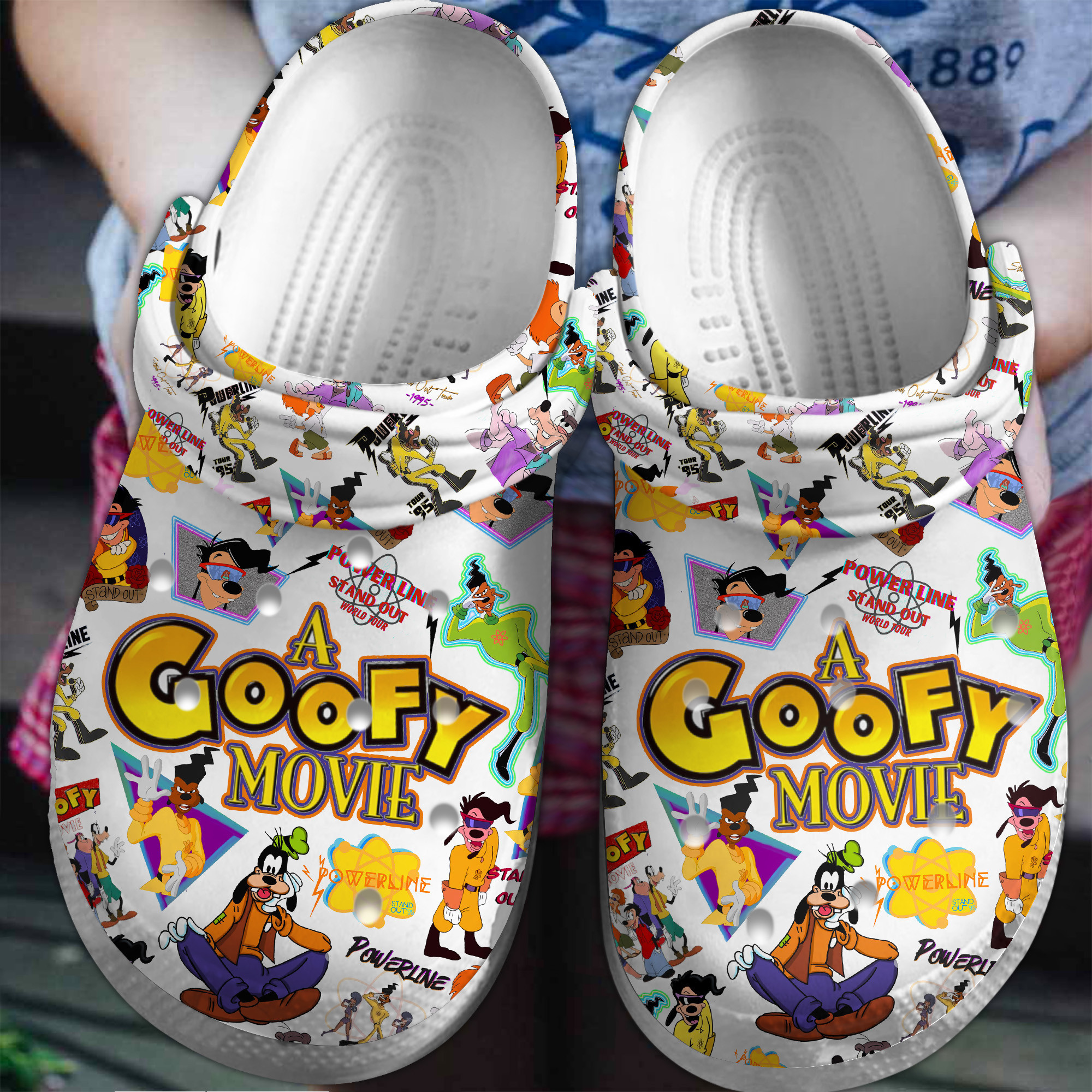 Footwearmerch Goofy Movie Crocs Crocband Clogs Shoes Comfortable For Men Women and Kids