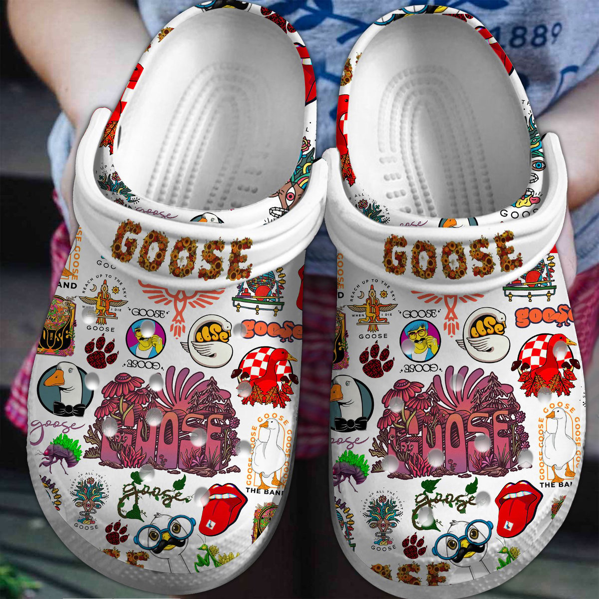 Footwearmerch Goose Band Music Premium Crocs Crocband Clogs Shoes Comfortable For Men Women and Kids