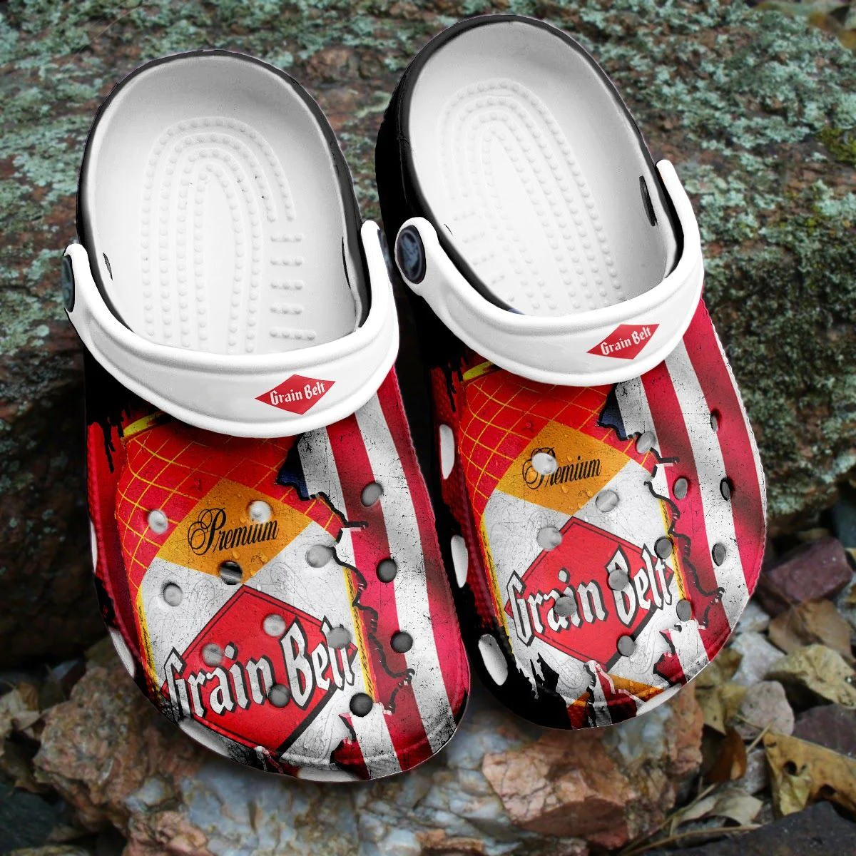 Footwearmerch Grain Belt Beer Crocband Comfortable Shoes Clogs For Men Women
