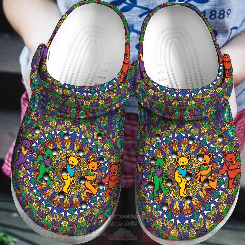 Footwearmerch Grateful Dead Music Crocs Crocband Clogs Shoes Comfortable For Men Women and Kids