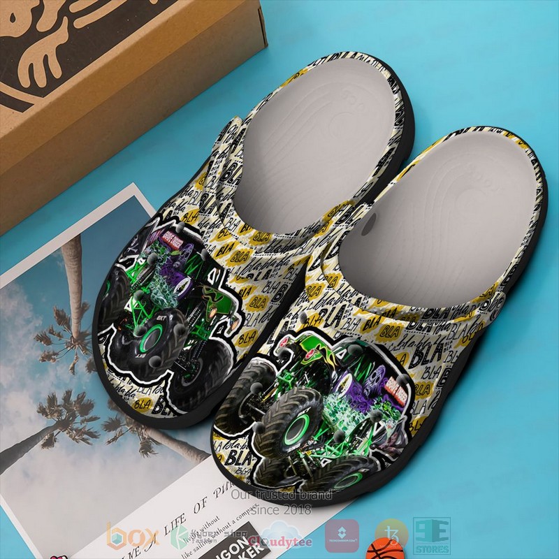 Footwearmerch Grave Digger Monster Jam Crocs Crocband Clogs Shoes Comfortable For Men Women and Kids