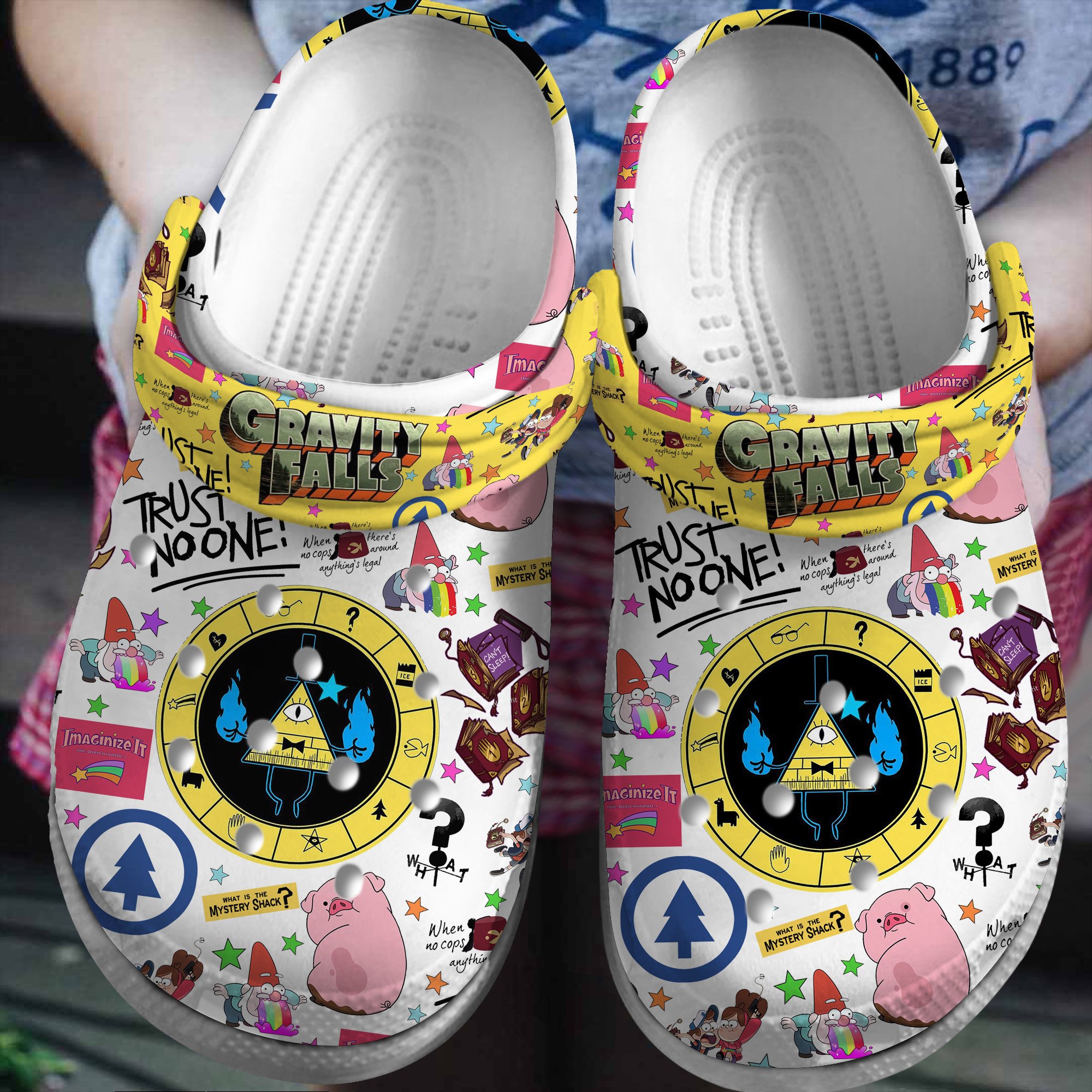 Footwearmerch Gravity Falls TV Series Crocs Crocband Clogs Shoes Comfortable For Men Women and Kids