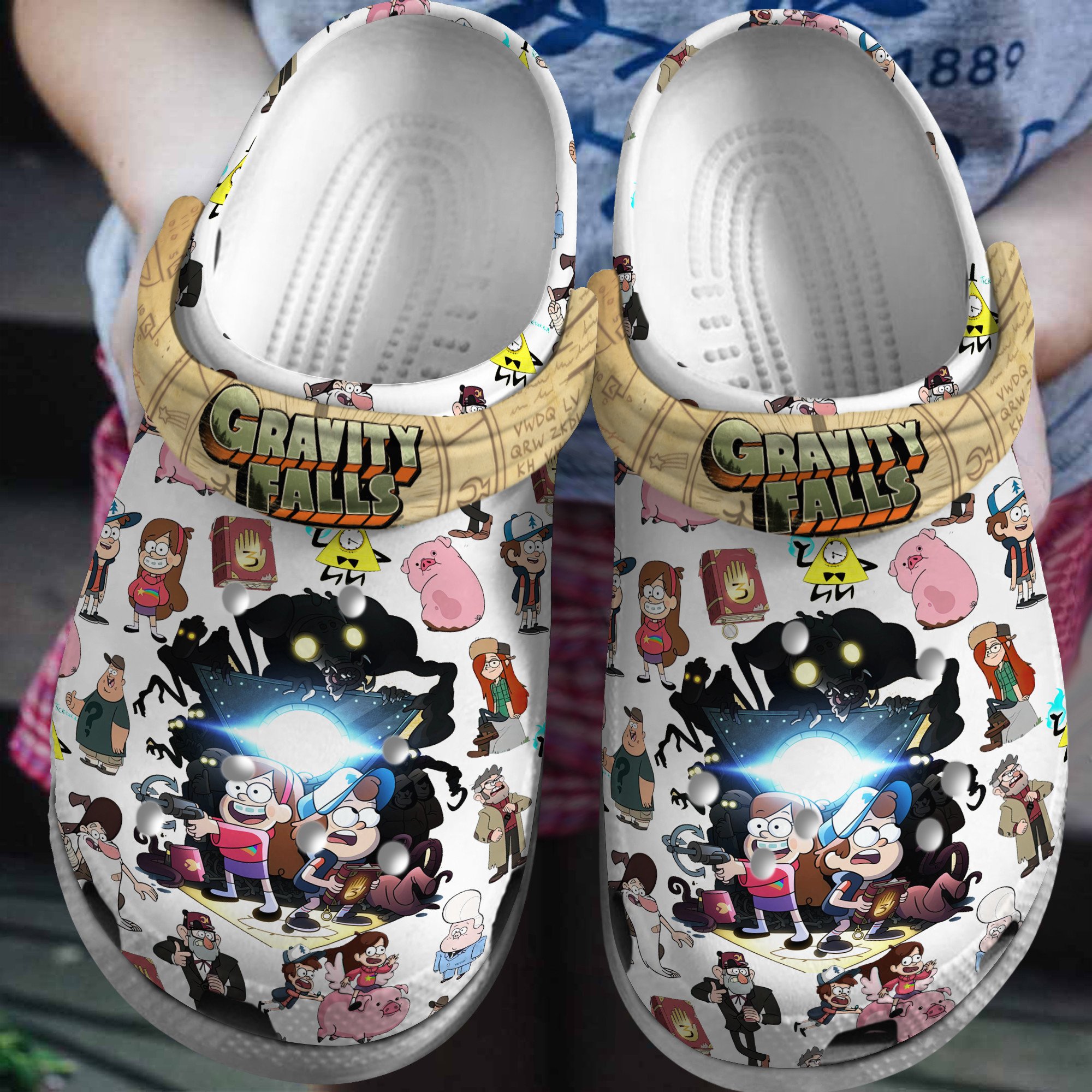 Footwearmerch Gravity Falls TV Series Crocs Crocband Clogs Shoes Comfortable For Men Women and Kids