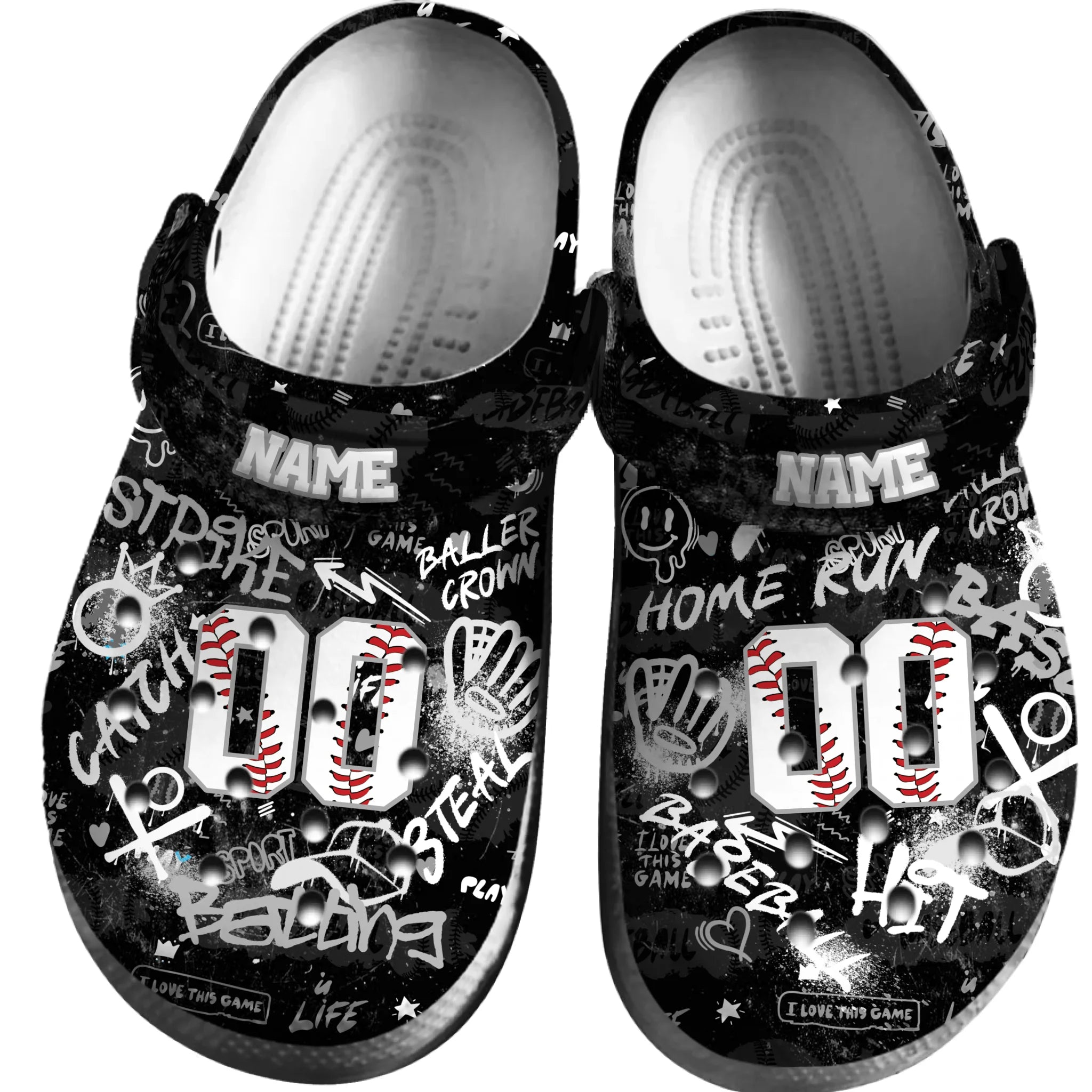 Footwearmerch Gray Tag Out Baseball Sport Crocs Crocband Clogs Shoes Comfortable For Men Women and Kids