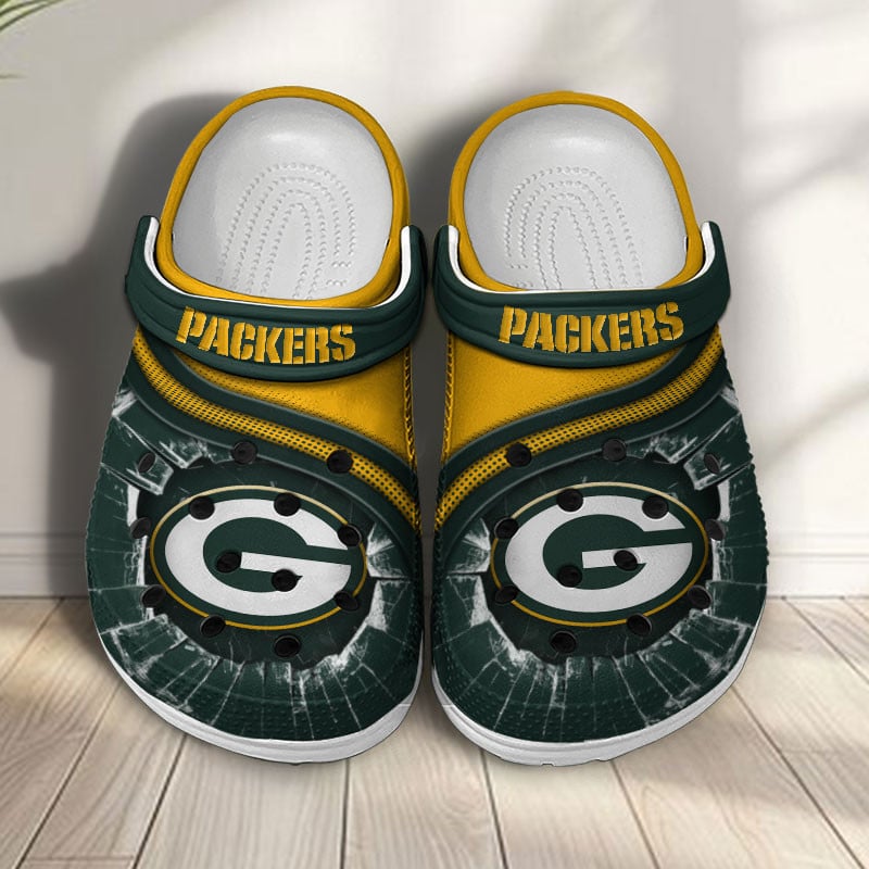 Footwearmerch Green Bay Packers NFL Crocs Crocband Clogs Shoes Comfortable For Men Women and Kids
