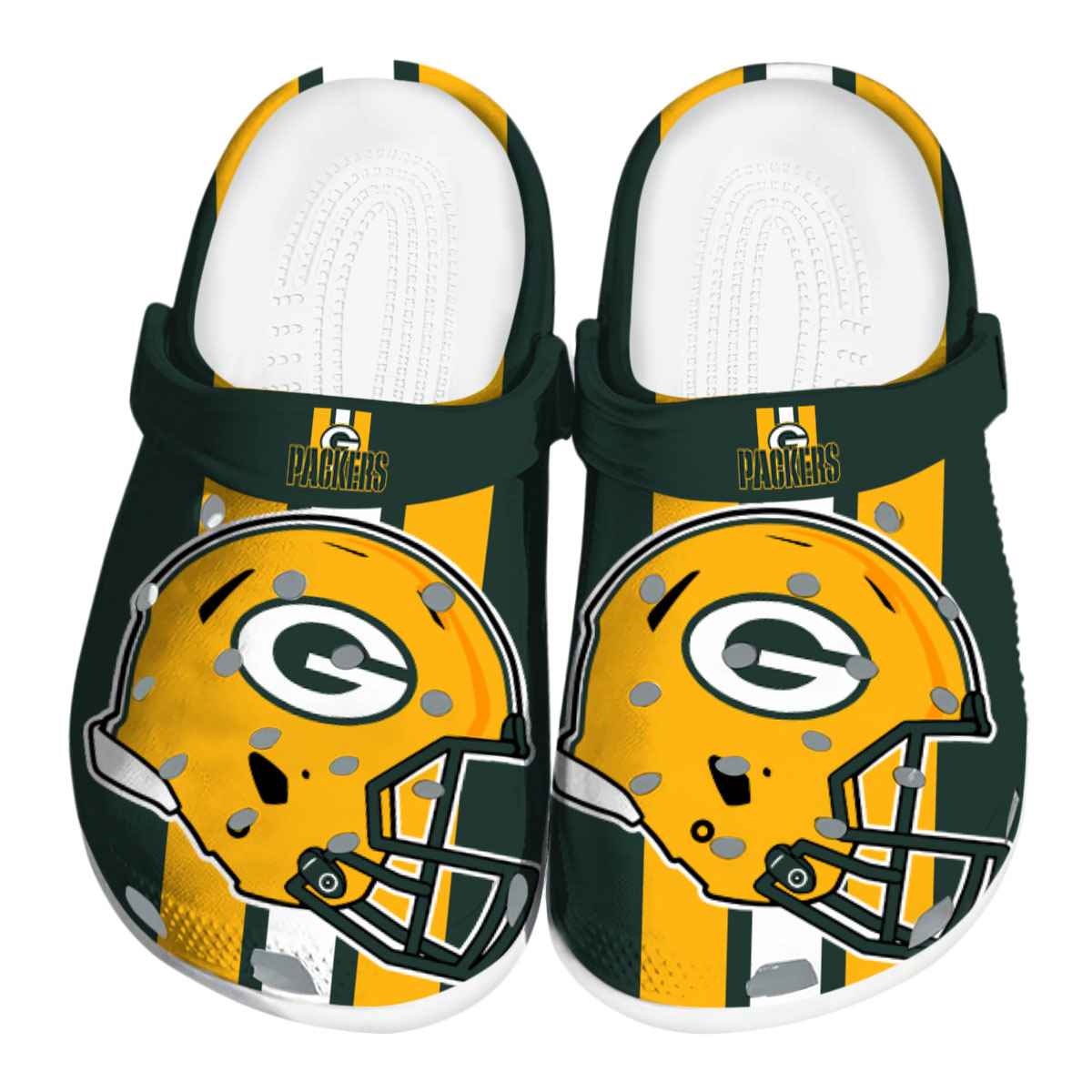 Footwearmerch Green Bay Packers NFL Sport Crocs Crocband Clogs Shoes Comfortable For Men Women and Kids
