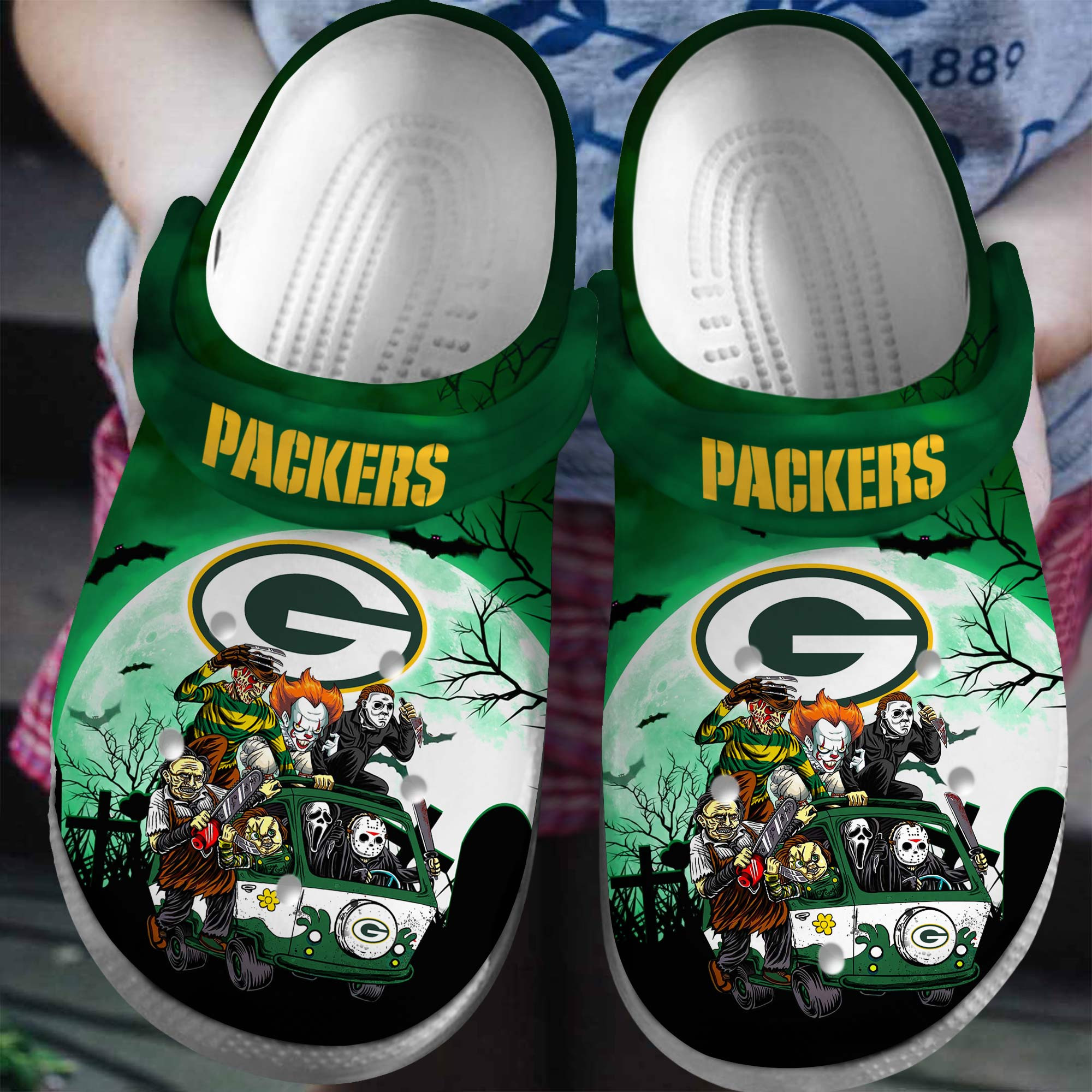 Footwearmerch Green Bay Packers NFL Sport Crocs Crocband Clogs Shoes Comfortable For Men Women and Kids