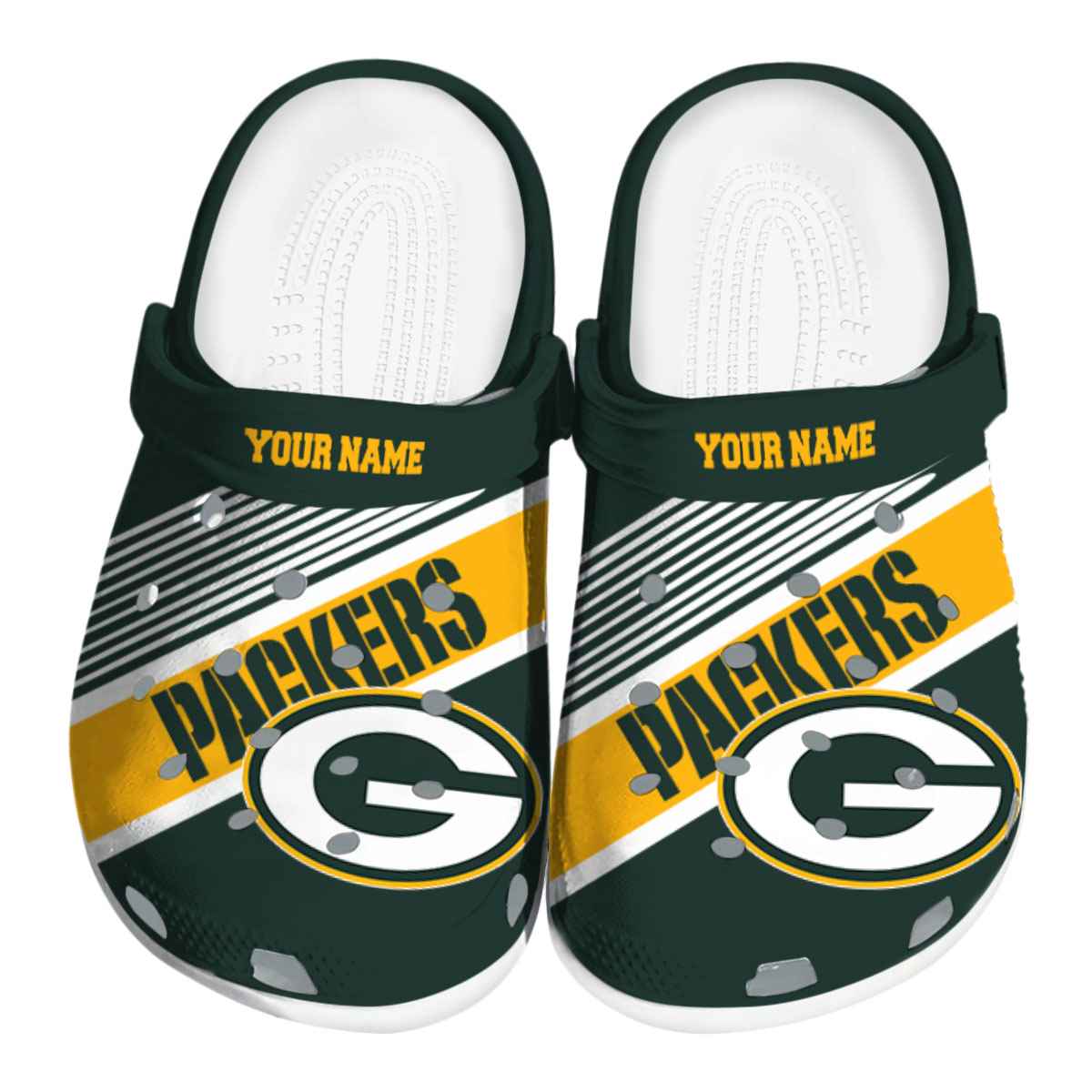 Footwearmerch Green Bay Packers NFL Sport Crocs Crocband Clogs Shoes Comfortable For Men Women and Kids