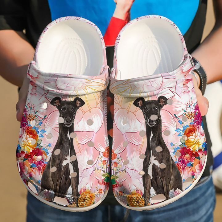Footwearmerch Greyhound With Flowers Classic Clogs Shoes
