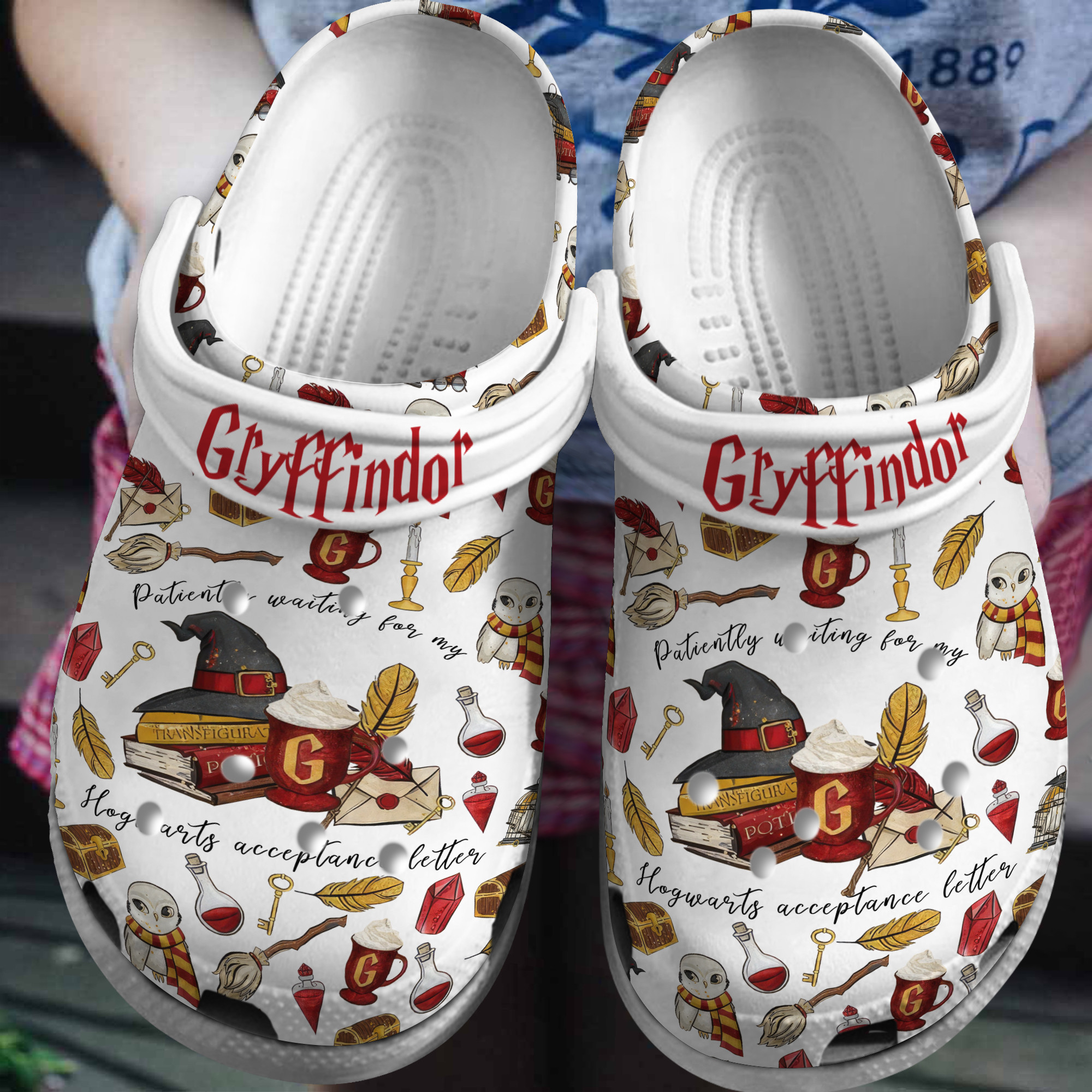 Footwearmerch Gryffindor Harry Potter Movie Crocs Crocband Clogs Shoes Comfortable For Men Women and Kids