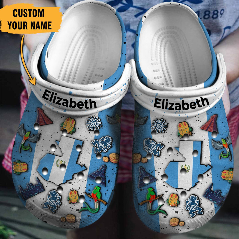 Footwearmerch Guatemala Flag Symbols Gift For Fan Classic Water Rubber clog Shoes Comfy Footwear