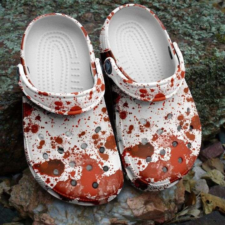 Footwearmerch Halloween Blood Stains Crocband Clogs Shoes