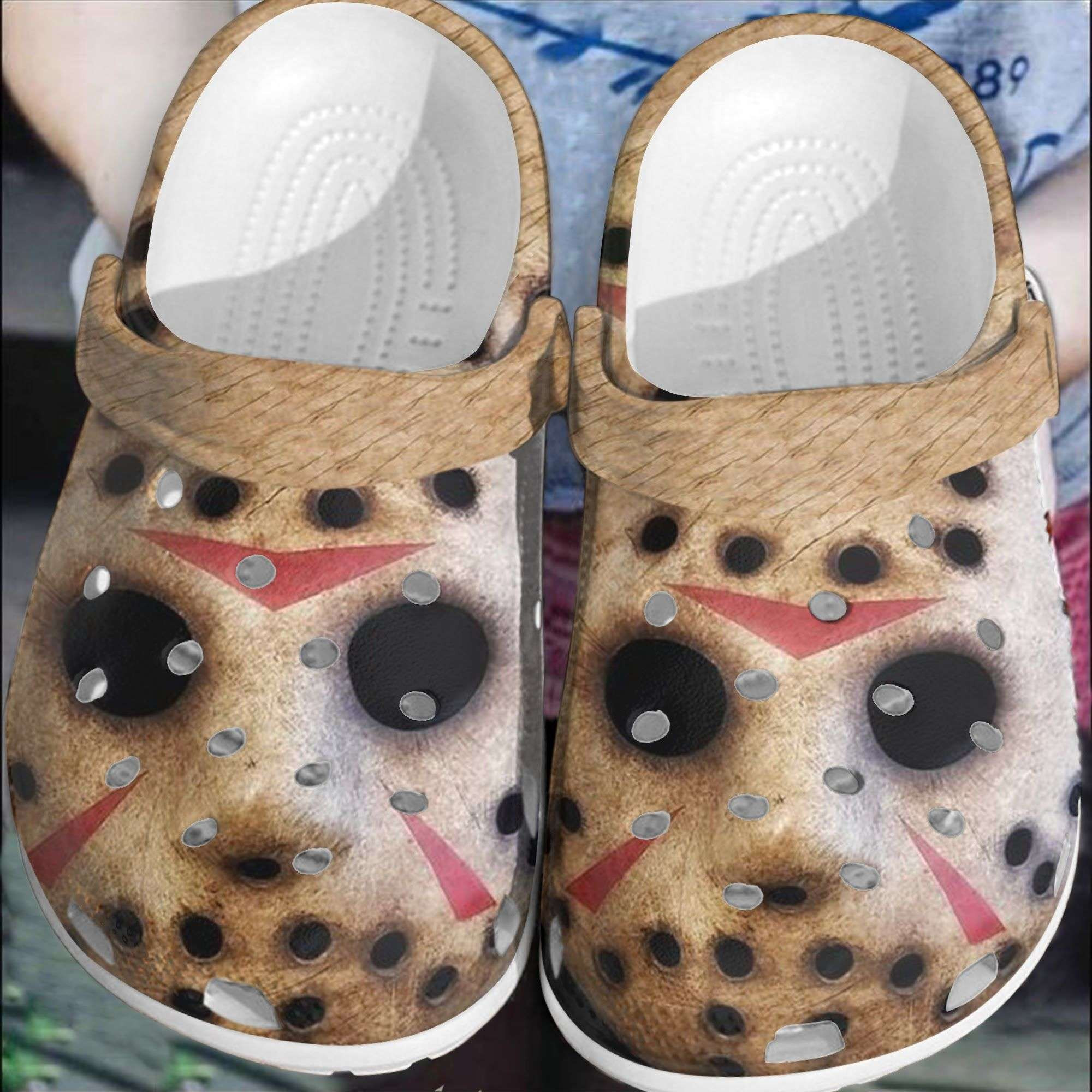 Footwearmerch Halloween Halloween Jason Voorhees Mask Characters Horror Movie Crocband Clogs