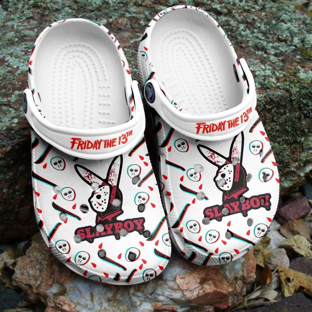 Footwearmerch Halloween Slayboy Playboy Rabbit 13Th Friday Crocband Clogs