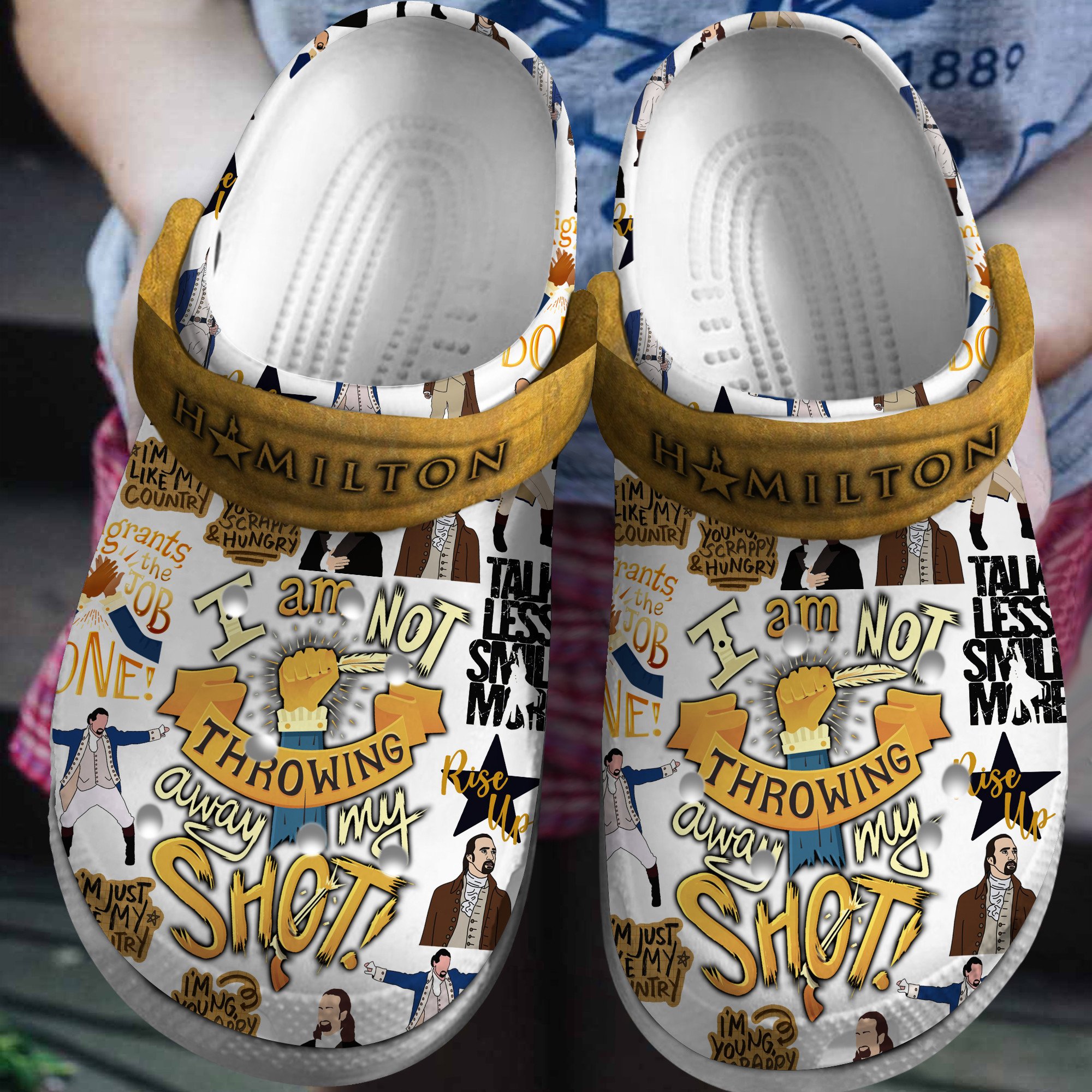 Footwearmerch Hamilton Music Crocs Crocband Clogs Shoes Comfortable For Men Women and Kids