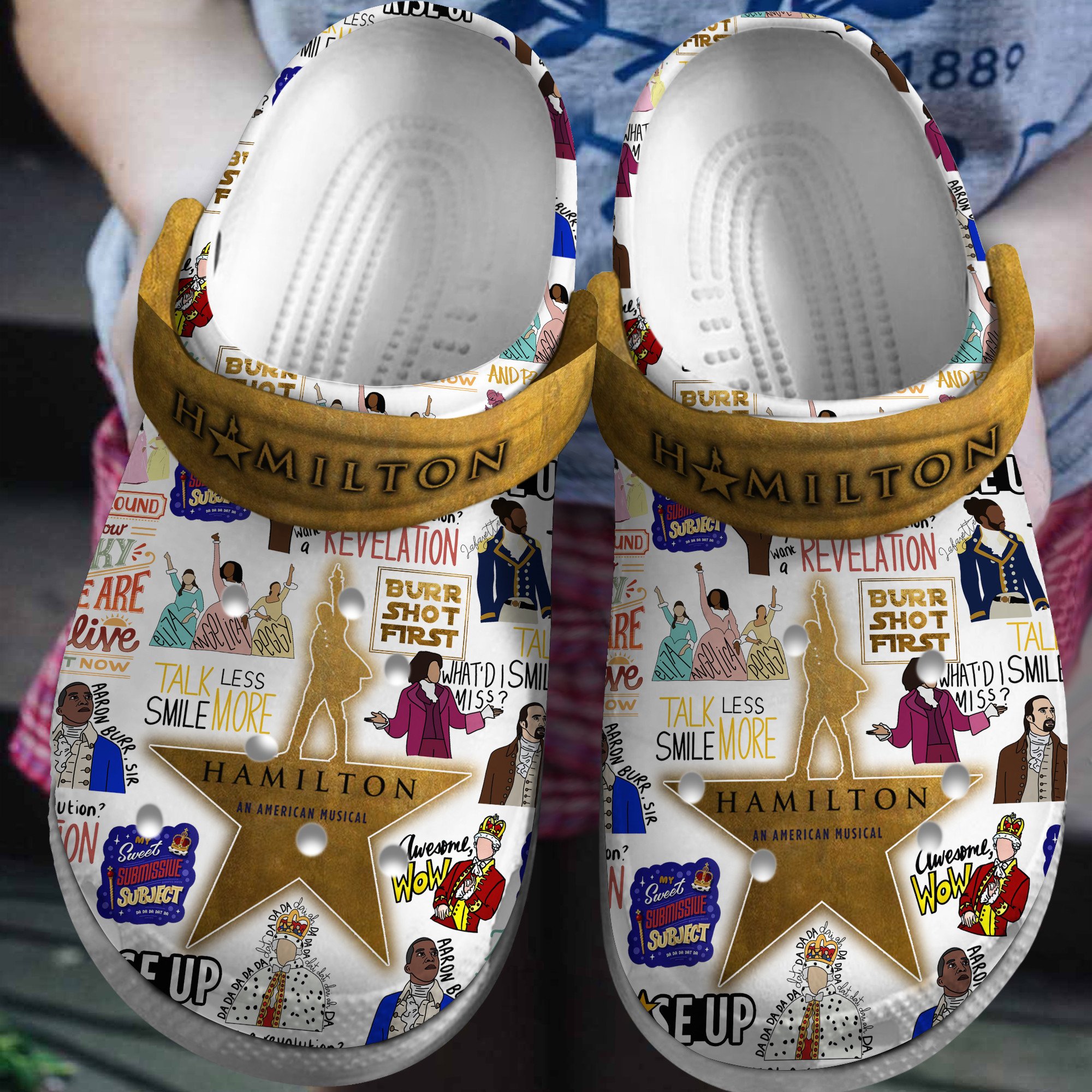 Footwearmerch Hamilton Music Crocs Crocband Clogs Shoes Comfortable For Men Women and Kids