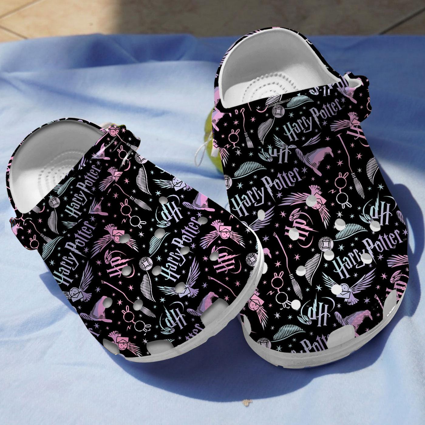 Footwearmerch Harry Potter Elements Movie Crocs Crocband Clogs Shoes Comfortable For Men Women and Kids
