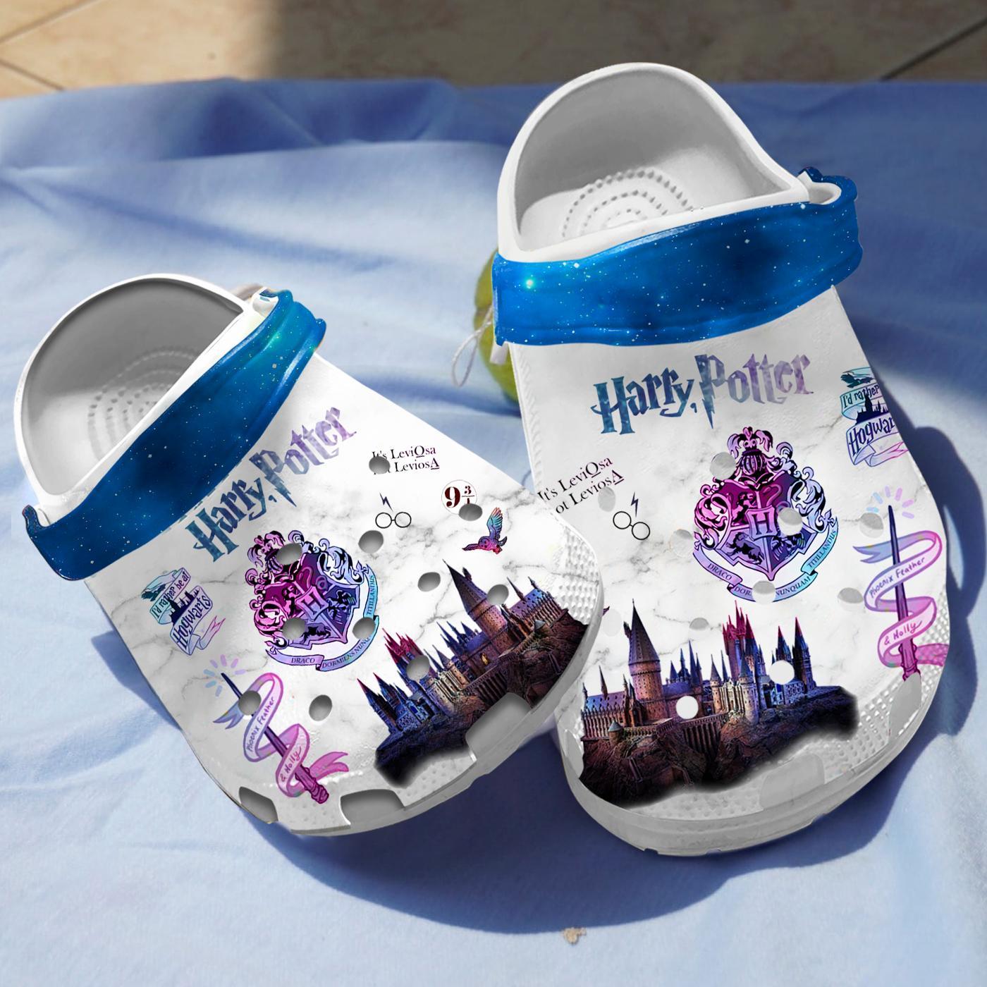 Footwearmerch Harry Potter Movie Crocs Crocband Clogs Shoes Comfortable For Men Women and Kids