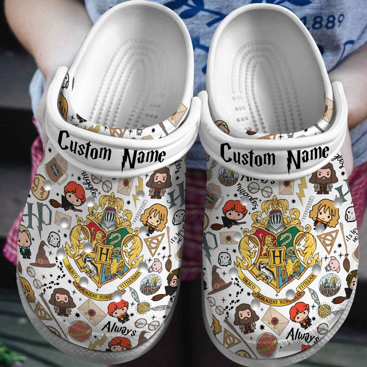 Footwearmerch Harry Potter Movie Crocs Crocband Clogs Shoes Comfortable For Men Women and Kids