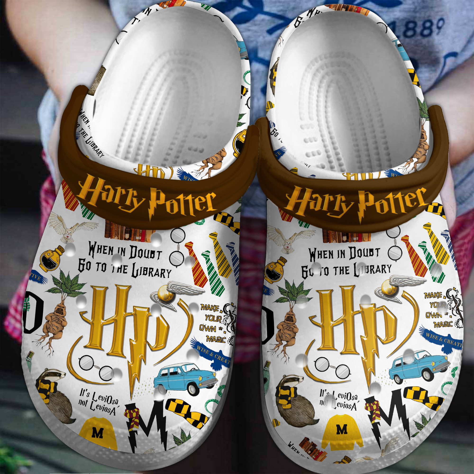 Footwearmerch Harry Potter Movie Crocs Crocband Clogs Shoes Comfortable For Men Women and Kids