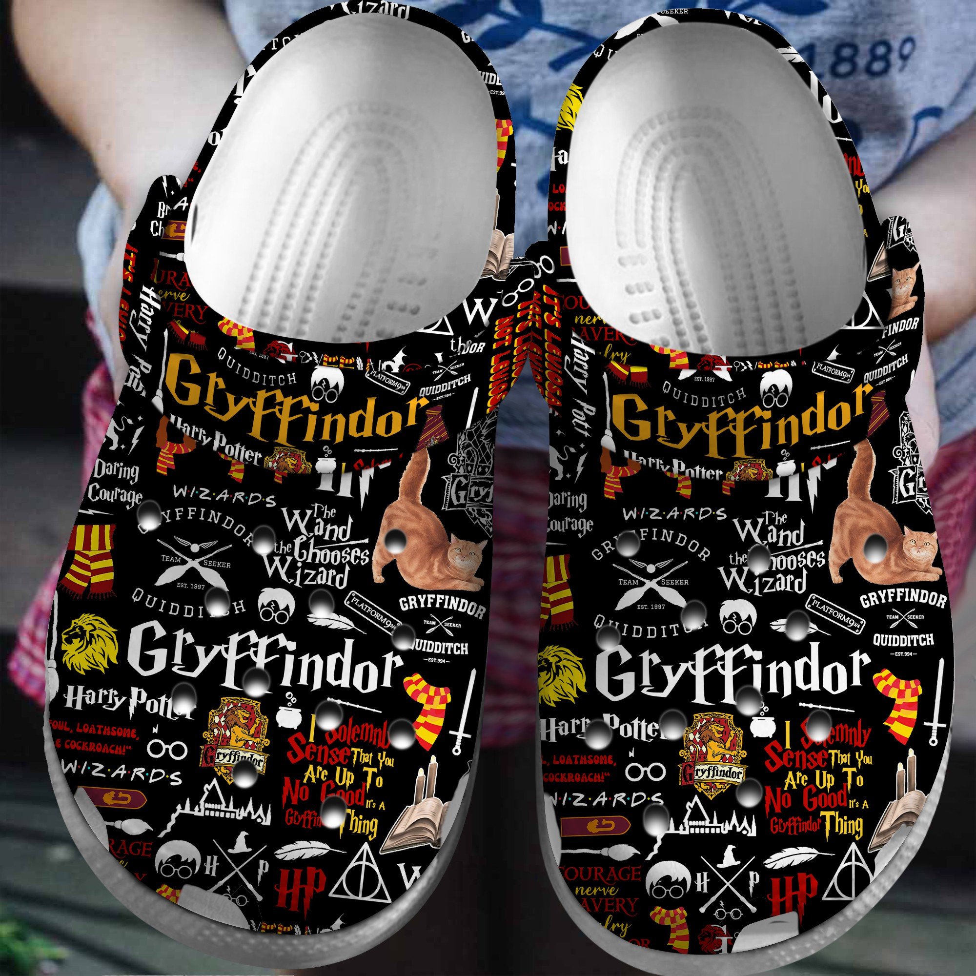 Footwearmerch Harry Potter Movie gryffindor Crocs Crocband Clogs Shoes Comfortable For Men Women and Kids