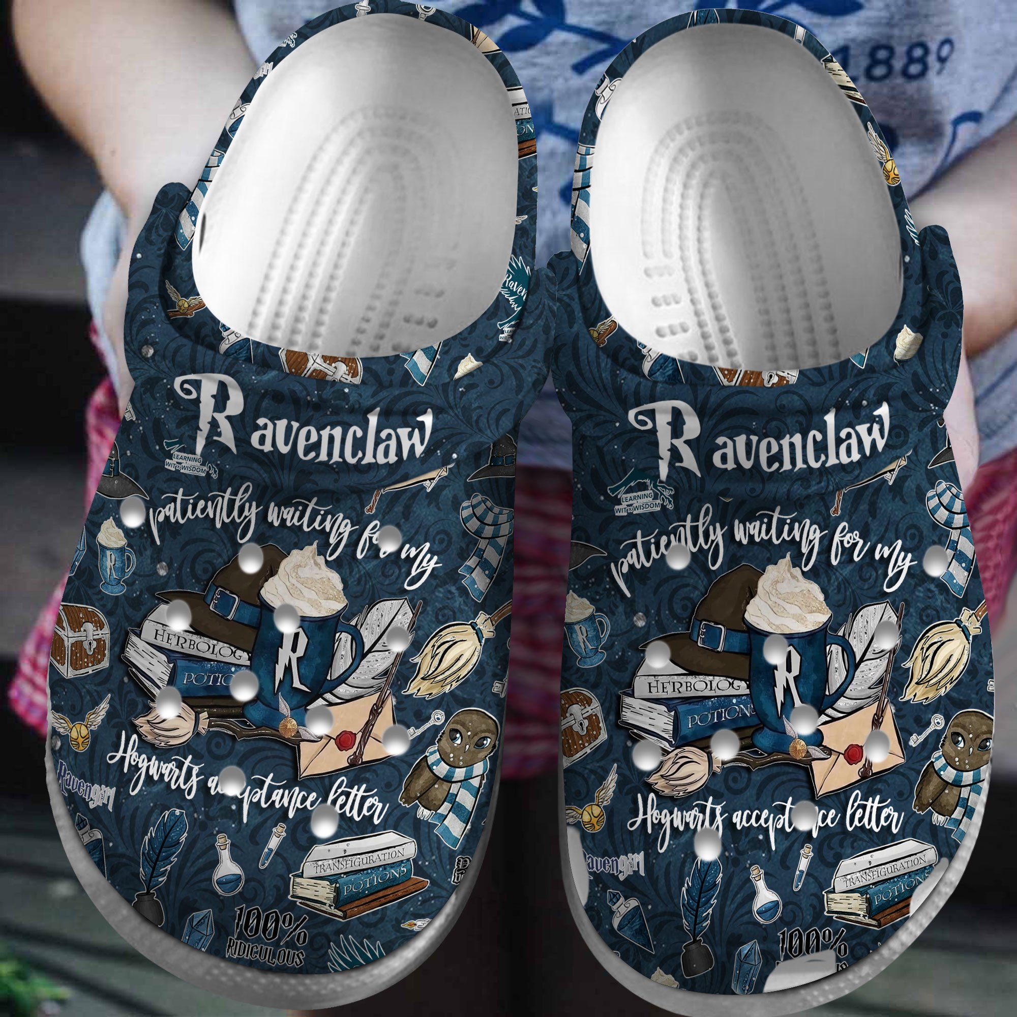 Footwearmerch Harry Potter Ravenclaw Movie Crocs Crocband Clogs Shoes Comfortable For Men Women and Kids