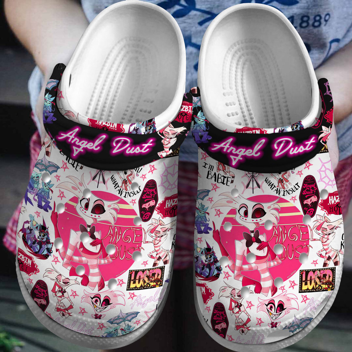 Footwearmerch Hazbin Hotel TV Series Crocs Crocband Clogs Shoes Comfortable For Men Women and Kids