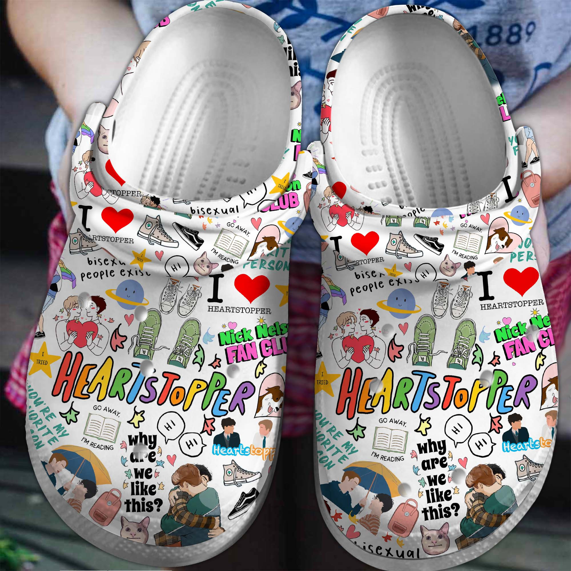 Footwearmerch Heartstopper TV Series Crocs Crocband Clogs Shoes Comfortable For Men Women and Kids